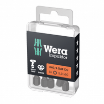 Atsuktuvo antgaliai WERA 840/4 IMP DC SW5 50mm, 5vnt.