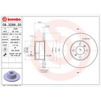 Stabdžių diskas BREMBO 08.3288.20
