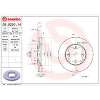 Stabdžių diskas BREMBO 09.5290.14