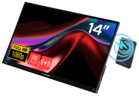 Verbatim 14" Portable Touchscreen Monitor, Light Series, 1080P, 5000mAh
