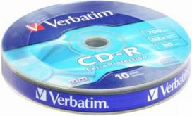 Verbatim CD-R Matrices 700MB Wagon Wheel 1x-52x Extra Protection, 10-Pack Spindle