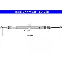 Rankinio stabdžio trosas ATE 24.3727-1718.2