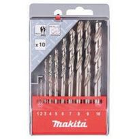 10 dalių grąžtų rinkinys metalui MAKITA HSS-G 1-10mm