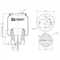 Pneumatinės pakabos pagalvė FEBI BILSTEIN 38667