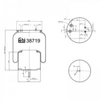 Pneumatinės pakabos pagalvė FEBI BILSTEIN 38719
