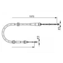 Rankinio stabdžio trosas BOSCH 1 987 482 253