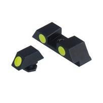 Taikikliai Vector Optics Fiber Optic Sights Combo Glock, Short, Green SCIS-06