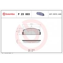 Diskinių stabdžių kaladėlių komplektas BREMBO P 23 003
