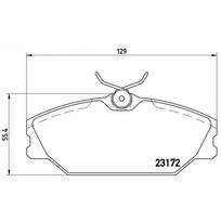 Diskinių stabdžių kaladėlių komplektas BREMBO P 68 027