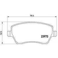Diskinių stabdžių kaladėlių komplektas BREMBO P 68 033