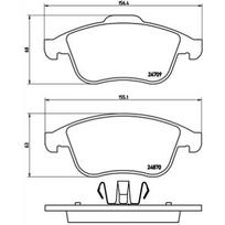 Diskinių stabdžių kaladėlių komplektas BREMBO P 68 045