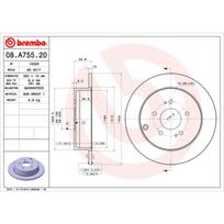Stabdžių diskas BREMBO 08.A755.20