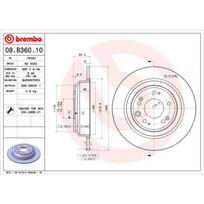 Stabdžių diskas BREMBO 08.B360.10