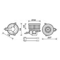 Salono ventiliatoriaus variklis AVA Clever Choice CN8511