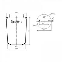 Pneumatinės pakabos pagalvė FEBI BILSTEIN 39419