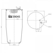 Pneumatinės pakabos pagalvė FEBI BILSTEIN 39045