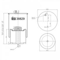Pneumatinės pakabos pagalvė FEBI BILSTEIN 38829