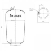 Pneumatinės pakabos pagalvė FEBI BILSTEIN 38950