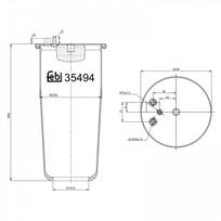Pneumatinės pakabos pagalvė FEBI BILSTEIN 35494