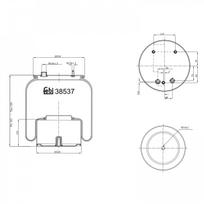 Pneumatinės pakabos pagalvė FEBI BILSTEIN 38537