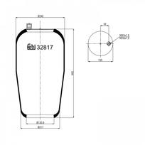 Pneumatinės pakabos pagalvė FEBI BILSTEIN 32817