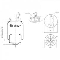 Pneumatinės pakabos pagalvė FEBI BILSTEIN 38827