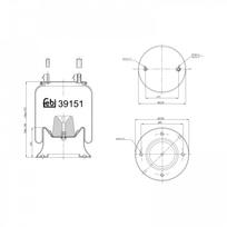 Pneumatinės pakabos pagalvė FEBI BILSTEIN 39151