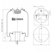 Pneumatinės pakabos pagalvė FEBI BILSTEIN 38664