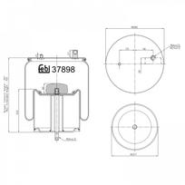 Pneumatinės pakabos pagalvė FEBI BILSTEIN 37898