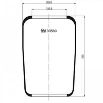 Pneumatinės pakabos pagalvė FEBI BILSTEIN 39560