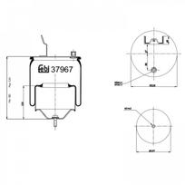 Pneumatinės pakabos pagalvė FEBI BILSTEIN 37967