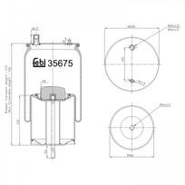 Pneumatinės pakabos pagalvė FEBI BILSTEIN 35675