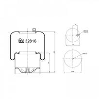 Pneumatinės pakabos pagalvė FEBI BILSTEIN 32816