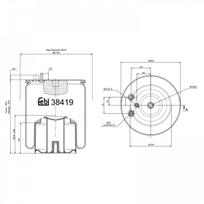 Pneumatinės pakabos pagalvė FEBI BILSTEIN 38419