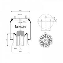 Pneumatinės pakabos pagalvė FEBI BILSTEIN 45098