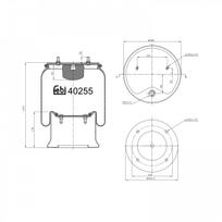 Pneumatinės pakabos pagalvė FEBI BILSTEIN 40255