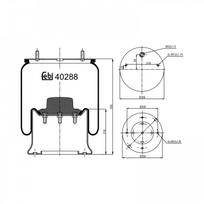 Pneumatinės pakabos pagalvė FEBI BILSTEIN 40288