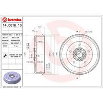 Stabdžių būgnas BREMBO 14.C016.10