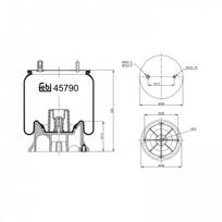 Pneumatinės pakabos pagalvė FEBI BILSTEIN 45790
