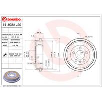 Stabdžių būgnas BREMBO 14.9384.20