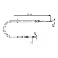 Rankinio stabdžio trosas BOSCH 1 987 482 323