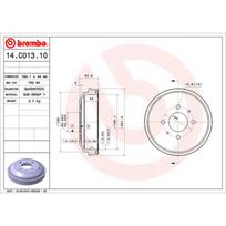 Stabdžių būgnas BREMBO 14.C013.10