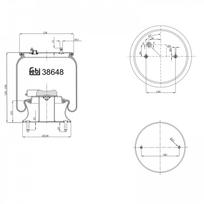Pneumatinės pakabos pagalvė FEBI BILSTEIN 38648