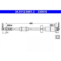 Stabdžių žarnelė ATE 24.5112-0461.3
