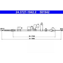 Rankinio stabdžio trosas ATE 24.3727-1942.2