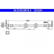 Stabdžių žarnelė ATE 24.5123-0610.3