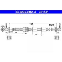 Stabdžių žarnelė ATE 24.5205-0461.3