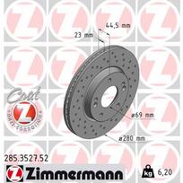 Stabdžių diskas ZIMMERMANN 285.3527.52