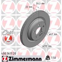 Stabdžių diskas ZIMMERMANN 400.3617.20