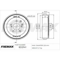 Stabdžių būgnas FREMAX BD-2941